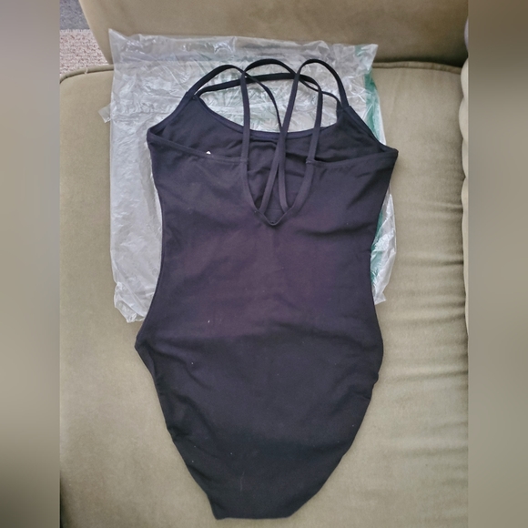 Capezio Women's Double Strap Camisole Leotard for Ballet, Large, Black, New - Picture 4 of 14